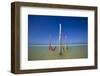 An Empty Red and Yellow Hammock in Holbox Island, Mexico-Karine Aigner-Framed Photographic Print