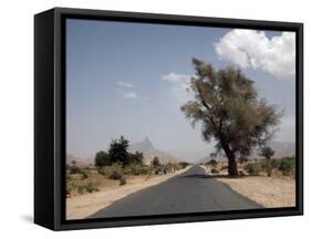 An Empty Road and the Barren Landscape of Western Eritrea, Africa-Mcconnell Andrew-Framed Stretched Canvas