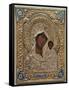 An Enamel and Silver-Gilt Icon of the Virgin Kazanskaya, the Oklad Marked Moscow, 1899-1908-null-Framed Stretched Canvas