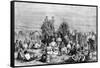 An Encampment of Mormon Converts in the Desert, C1846-null-Framed Stretched Canvas