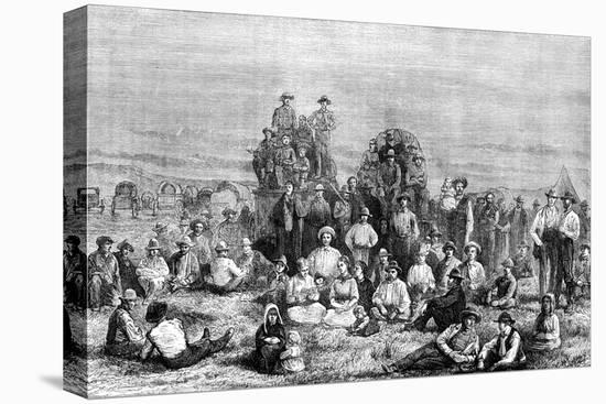 An Encampment of Mormon Converts in the Desert, C1846-null-Stretched Canvas