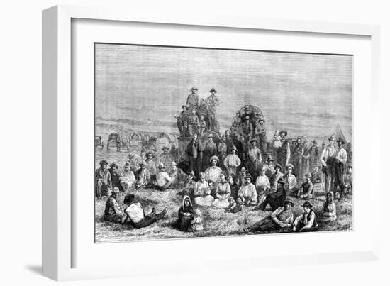 An Encampment of Mormon Converts in the Desert, C1846-null-Framed Giclee Print