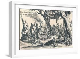 An Encampment of the First Gipsies in Central Europe, c1604, (1907)-Jacques Callot-Framed Giclee Print