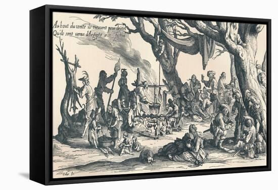 An Encampment of the First Gipsies in Central Europe, c1604, (1907)-Jacques Callot-Framed Stretched Canvas