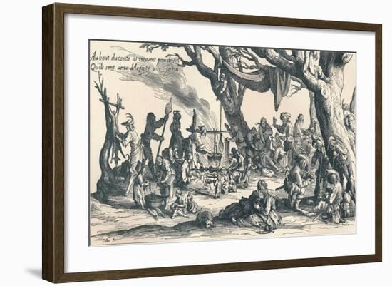 An Encampment of the First Gipsies in Central Europe, c1604, (1907)-Jacques Callot-Framed Giclee Print