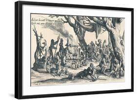 An Encampment of the First Gipsies in Central Europe, c1604, (1907)-Jacques Callot-Framed Giclee Print