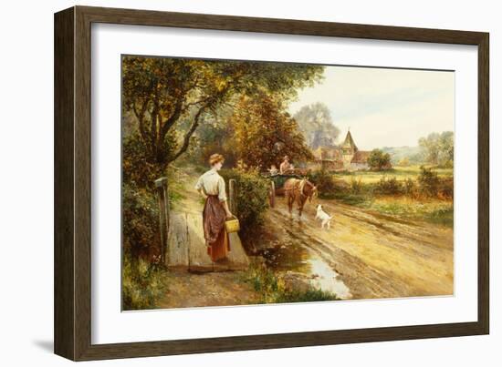 An Encounter on the Road, circa 1900-Ernest Walbourn-Framed Giclee Print