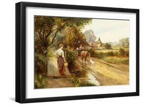 An Encounter on the Road, circa 1900-Ernest Walbourn-Framed Giclee Print