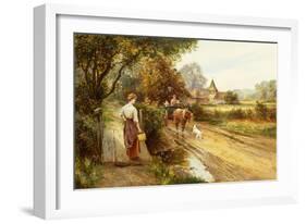 An Encounter on the Road, circa 1900-Ernest Walbourn-Framed Giclee Print