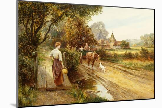 An Encounter on the Road, circa 1900-Ernest Walbourn-Mounted Giclee Print