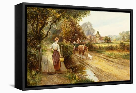 An Encounter on the Road, circa 1900-Ernest Walbourn-Framed Stretched Canvas