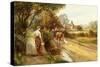 An Encounter on the Road, circa 1900-Ernest Walbourn-Stretched Canvas