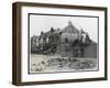 An End-Of-Terrace in Surrey Virtually Obliterated after a German Air Raid-null-Framed Art Print