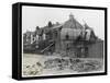 An End-Of-Terrace in Surrey Virtually Obliterated after a German Air Raid-null-Framed Stretched Canvas