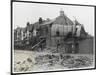 An End-Of-Terrace in Surrey Virtually Obliterated after a German Air Raid-null-Mounted Art Print