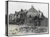 An End-Of-Terrace in Surrey Virtually Obliterated after a German Air Raid-null-Stretched Canvas