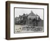 An End-Of-Terrace in Surrey Virtually Obliterated after a German Air Raid-null-Framed Art Print