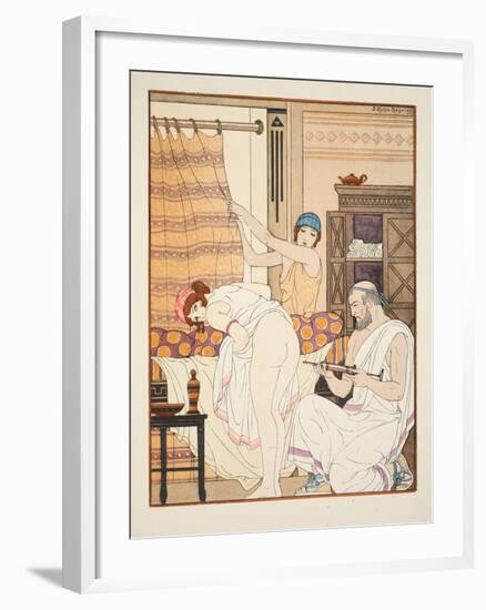 An Enema, Illustration from 'The Works of Hippocrates', 1934 (Colour Litho)-Joseph Kuhn-Regnier-Framed Giclee Print