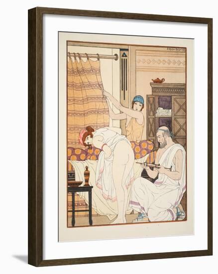 An Enema, Illustration from 'The Works of Hippocrates', 1934 (Colour Litho)-Joseph Kuhn-Regnier-Framed Giclee Print