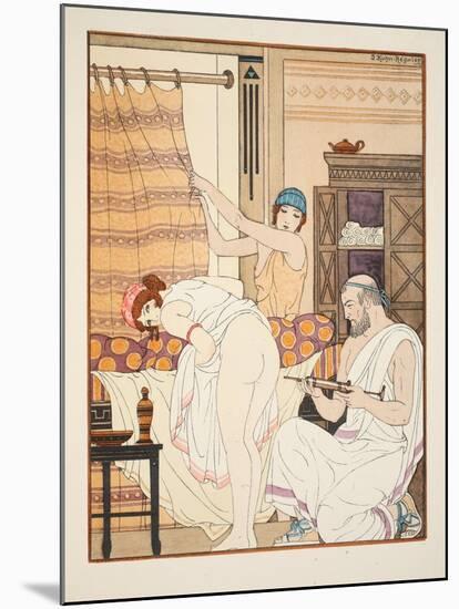 An Enema, Illustration from 'The Works of Hippocrates', 1934 (Colour Litho)-Joseph Kuhn-Regnier-Mounted Giclee Print