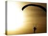 An Engine-Powered Paraglider Soars Through the Air Near Schlesen-null-Stretched Canvas