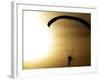 An Engine-Powered Paraglider Soars Through the Air Near Schlesen-null-Framed Photographic Print