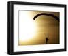 An Engine-Powered Paraglider Soars Through the Air Near Schlesen-null-Framed Photographic Print