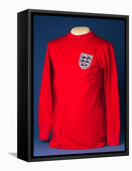 An England Shirt with International Badge, as Worn by the 1966 World Cup Winning Team-null-Framed Stretched Canvas