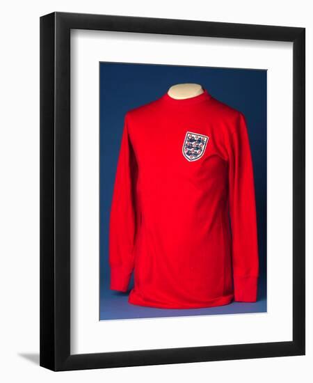 An England Shirt with International Badge, as Worn by the 1966 World Cup Winning Team-null-Framed Giclee Print