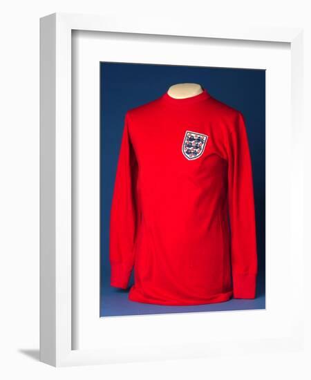 An England Shirt with International Badge, as Worn by the 1966 World Cup Winning Team-null-Framed Giclee Print