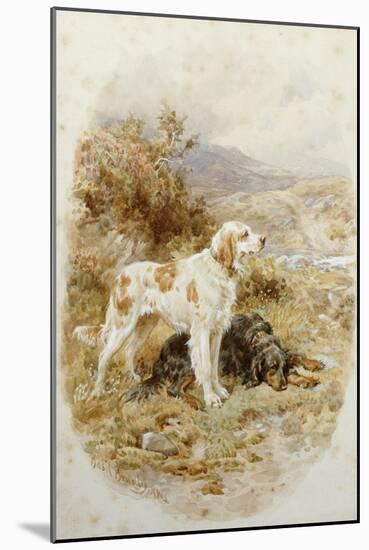 An English and a Gordon Setter-Basil Bradley-Mounted Giclee Print