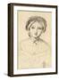 An English Beauty in the Manner of John Leech, C.1853 (Pencil on Paper)-John Everett Millais-Framed Giclee Print