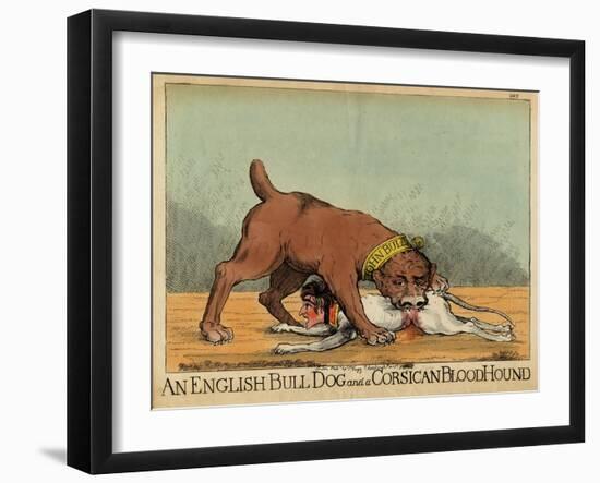 An English Bull Dog and a Corsican Blood Hound, C.1803-null-Framed Giclee Print