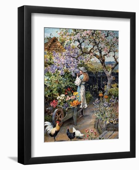 An English Cottage Garden-William Stephen Coleman-Framed Giclee Print