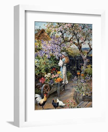 An English Cottage Garden-William Stephen Coleman-Framed Giclee Print