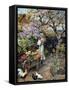 An English Cottage Garden-William Stephen Coleman-Framed Stretched Canvas