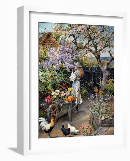 An English Cottage Garden-William Stephen Coleman-Framed Giclee Print