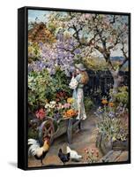 An English Cottage Garden-William Stephen Coleman-Framed Stretched Canvas