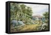 An English Country Garden-Henry Stannard-Framed Stretched Canvas