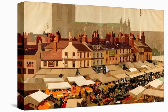 An English Country Market-Fred Taylor-Stretched Canvas
