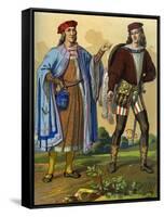 An English Courtier of 1450 and an English Gentleman of 1500-Edward May-Framed Stretched Canvas