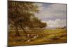 An English Hayfield, 1878 (Oil on Canvas)-Benjamin Williams Leader-Mounted Giclee Print