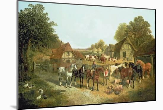 An English Homestead-John Frederick Herring I-Mounted Premium Giclee Print