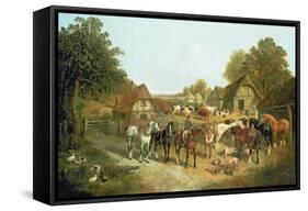 An English Homestead-John Frederick Herring I-Framed Stretched Canvas