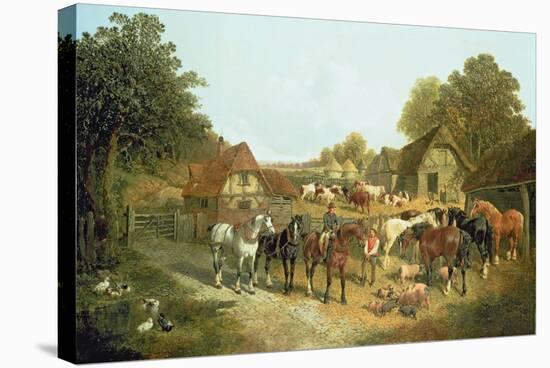 An English Homestead-John Frederick Herring I-Stretched Canvas