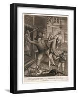 An English Jack-Tar Giving Monsieur a Drubbing, Pub. 1779-null-Framed Giclee Print