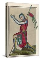 An English Knight in Military Habit in an Attitude of Prayer-Joseph Strutt-Stretched Canvas