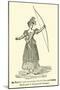 An English Lady Practising with the Bow and Arrow, Early Part of Nineteenth Century-null-Mounted Giclee Print