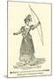 An English Lady Practising with the Bow and Arrow, Early Part of Nineteenth Century-null-Mounted Giclee Print