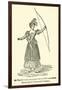 An English Lady Practising with the Bow and Arrow, Early Part of Nineteenth Century-null-Framed Giclee Print